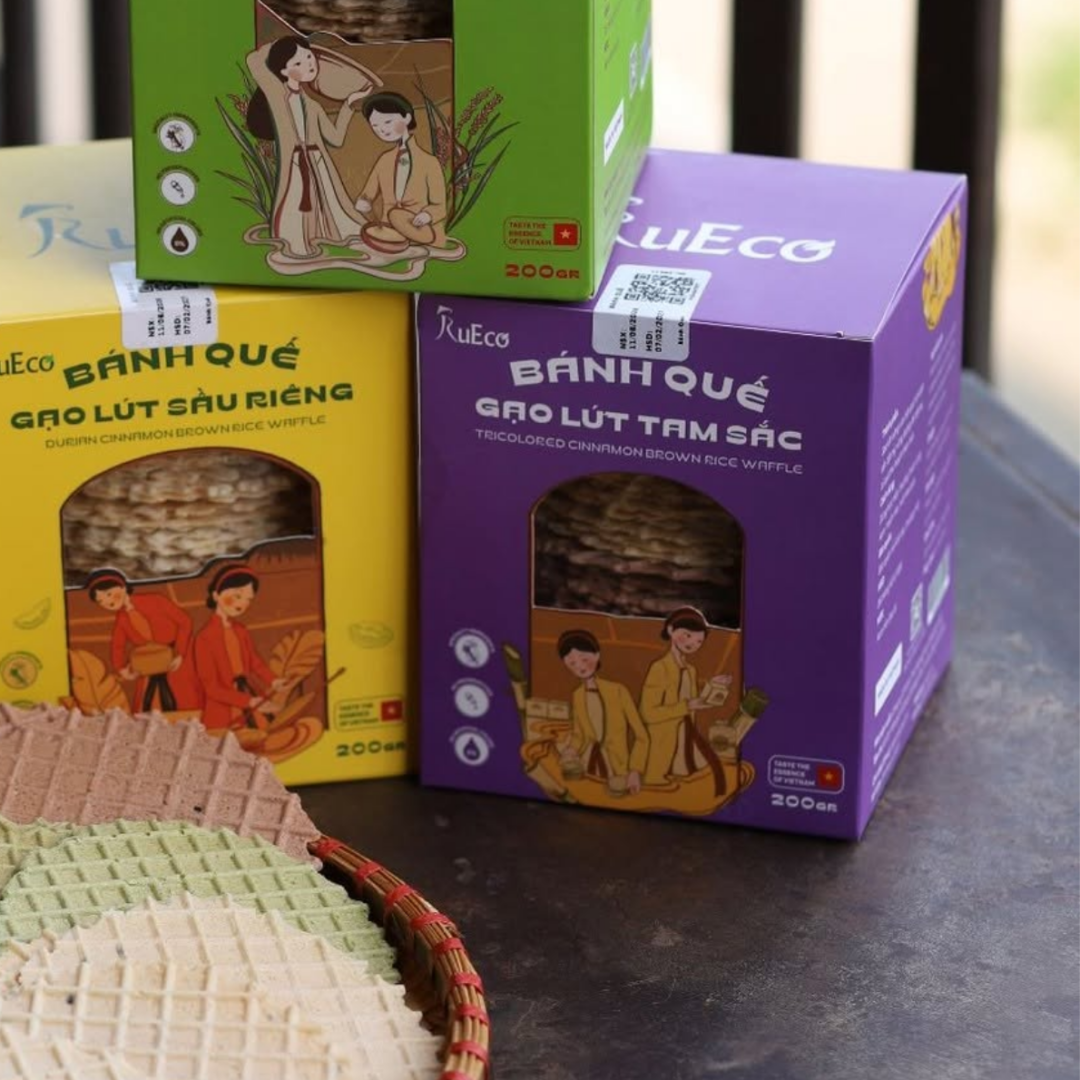 Bánh quế gạo lứt tam sắc