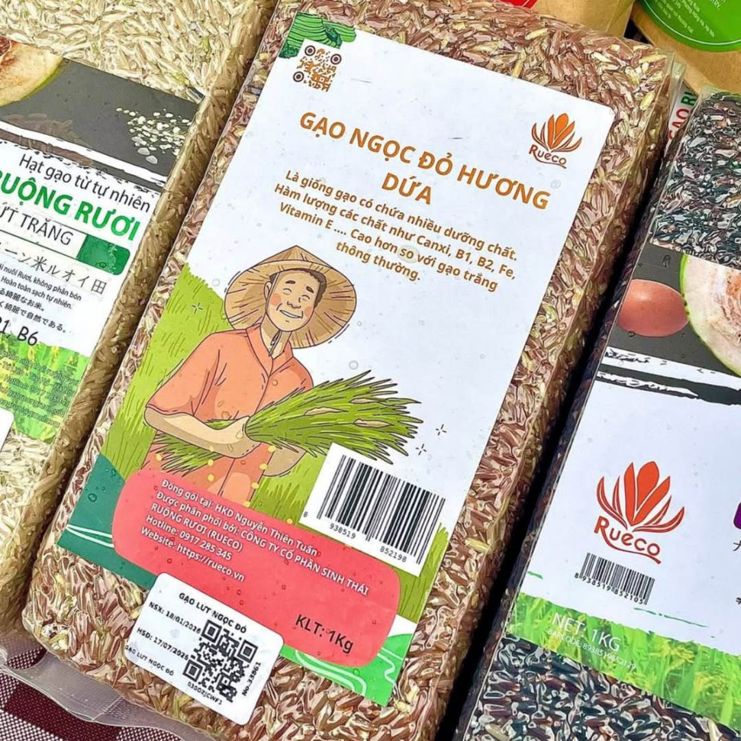 Gạo ngọc đỏ hương dứa
